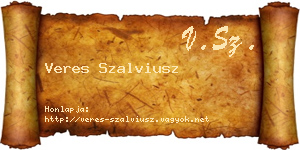 Veres Szalviusz névjegykártya